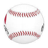 Balle De Baseball Joyeux Noël avec chapeau de Père Noël en haut Base (Devant)