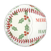 Balle De Baseball Joyeux Noël et Bonne Année (Devant Gauche)