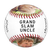 Balle De Baseball Joyeux Noël Oncle Photo (Dos)