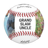 Balle De Baseball Joyeux Noël Oncle Photo (Devant)