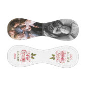 Balle De Baseball Joyeux Noël Papa Rouge Vert Typographie Photo (Panneaux)