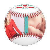 Balle De Baseball Joyeux Noël Photo Baseball (Devant)
