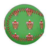 Balle De Baseball Joyeux Noël Souris Baseball (Devant Gauche)