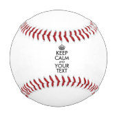 Balle De Baseball KEEP CALM personnalisé et votre texte - noir (Dos)