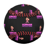 Balle De Baseball Korman Productions YouTube Channel Pink Logo Carre (Dos)
