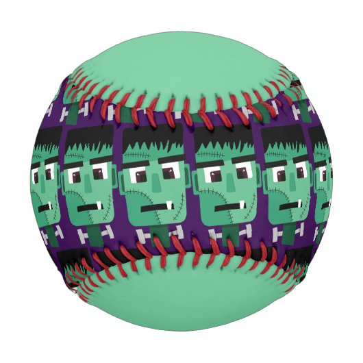 Balle De Baseball La tête du monstre Frankenstein (Devant)