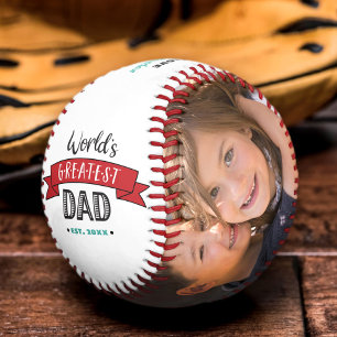 Balle De Baseball La typographie du meilleur papa du monde de la Ban
