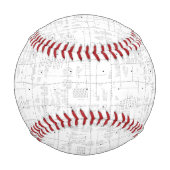 Balle De Baseball Langue Design Trente-quatre (Dos)