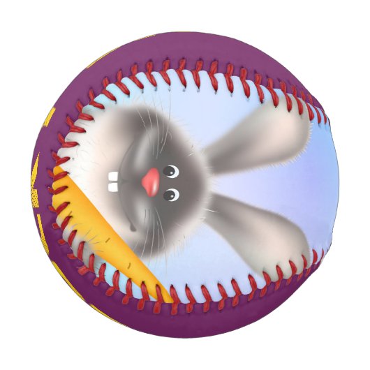 Balle De Baseball Lapin avec carotte (Devant Gauche)