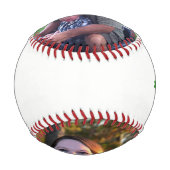 Balle De Baseball Laurel Wreath Your Photo Baseball Best Papa (Devant)