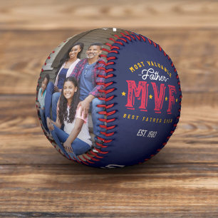 Balle De Baseball Le Père le plus précieux MVF Personnalisé Deux Mon