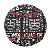 Balle De Baseball Le roi tut pharaon égyptien Hiéroglyphe Alphabet (Devant)