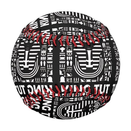 Balle De Baseball Le roi tut pharaon égyptien Hiéroglyphe Alphabet (Devant)