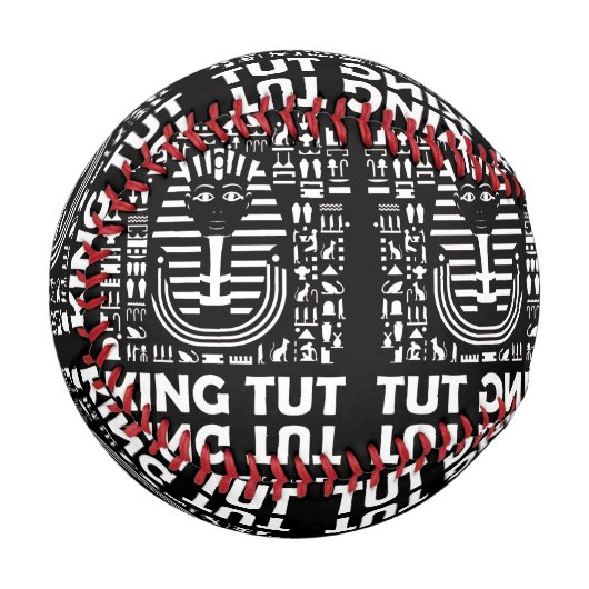 Balle De Baseball Le roi tut pharaon égyptien Hiéroglyphe Alphabet (Devant Gauche)