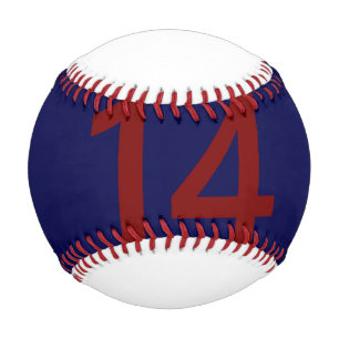 Balle De Baseball Légendaire n° 14 en rouge et bleu