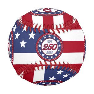 Balle De Baseball Les 250 ans d'Amérique avec le drapeau des États-U