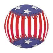 Balle De Baseball Les étoiles patriotiques et les rayures Baseball (Dos)