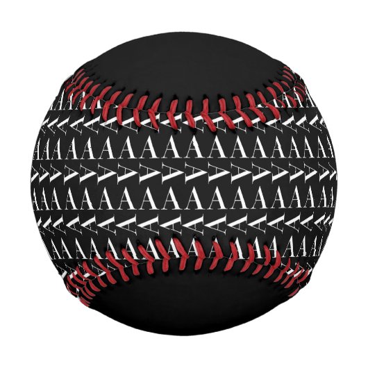 Balle De Baseball Lettre initiale A monogramme (Devant)