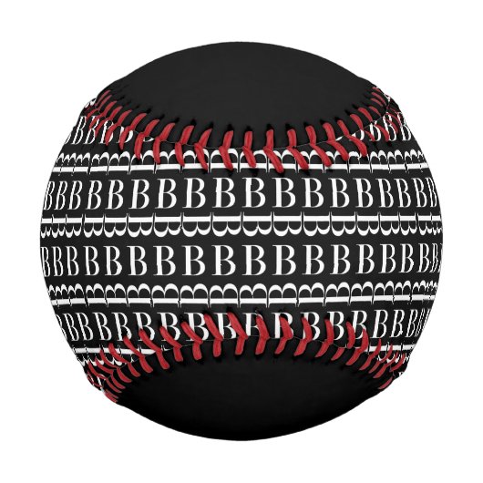 BALLE DE BASEBALL LETTRE INITIALE MONOGRAPHIQUE B (Devant)