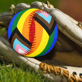 Balle De Baseball LGBTQ & Pride - drapeau de progression arc-en-ciel