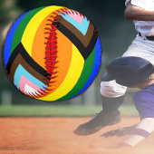 Balle De Baseball LGBTQ & Pride - drapeau de progression arc-en-ciel