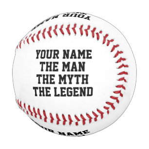 Balle De Baseball L'homme mythe légende nom personnalisé drôle