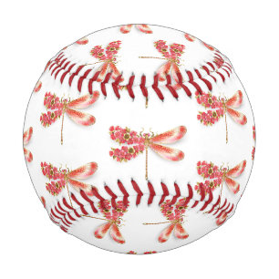 Balle De Baseball libellule de fleurs avec sakura de bijoux