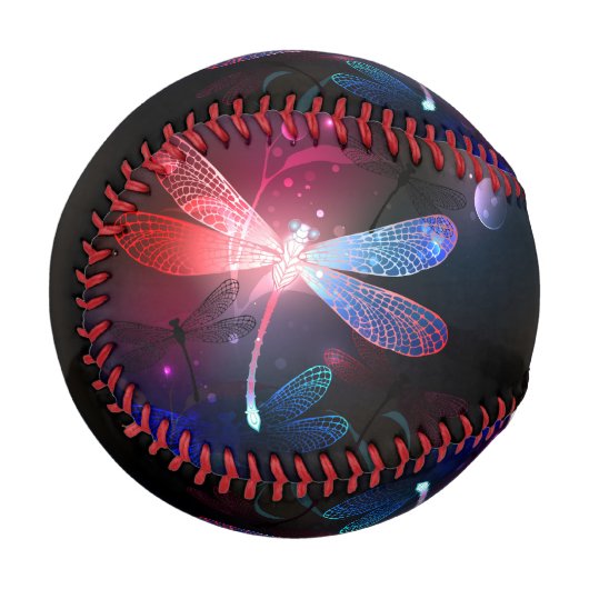Balle De Baseball libellule rouge brillante (Devant Gauche)