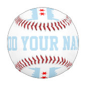 Balle De Baseball Ligne aérienne du drapeau de Chicago (Dos)