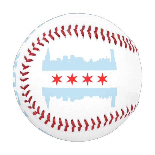 Balle De Baseball Ligne aérienne du drapeau de Chicago (Devant Gauche)