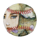 Balle De Baseball L'illusion d'une belle fille délicate (Dos)