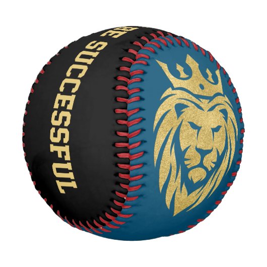 Balle De Baseball Lion Avec Couronne - Style Or 3 (Angle)
