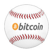 Balle De Baseball Logo Bitcoin grand avec symbole Bitcoin orange (Dos)