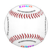 Balle De Baseball Logo de l'entreprise personnalisée et Modèle de ba (Dos)