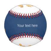 Balle De Baseball Logo de l'entreprise texte blanc bleu (Dos)