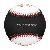 Balle De Baseball Logo de l'entreprise texte blanc noir (Dos)