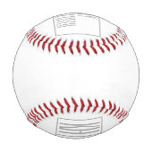 Balle De Baseball Logo Moderne Grey Initiales & Nom (Dos)