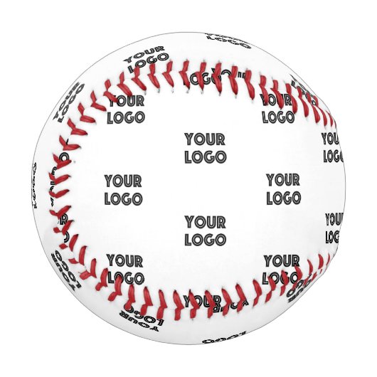 Balle De Baseball Logo simple à répéter | Blanc (Devant Gauche)