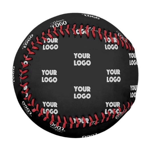 Balle De Baseball Logo simple à répéter | Noir (Devant Gauche)