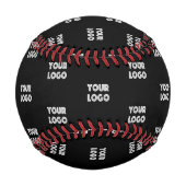 Balle De Baseball Logo simple à répéter | Noir (Devant)