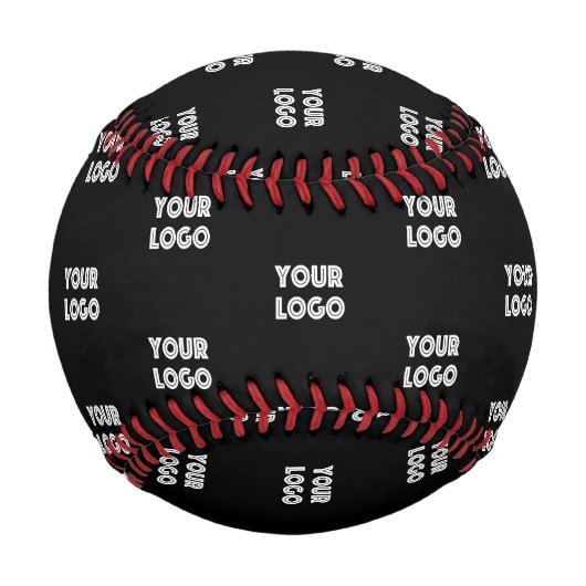 Balle De Baseball Logo simple à répéter | Noir (Devant)