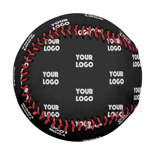 Balle De Baseball Logo simple à répéter | Noir (Devant Gauche)