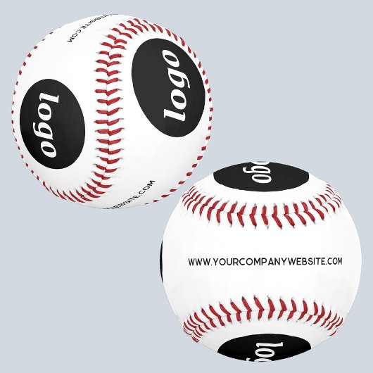 Balle De Baseball Logo simple avec texte commercial promotionnel