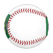 Balle De Baseball Logo sportif avec un alien vert (Devant Gauche)