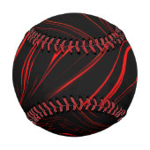Balle De Baseball Longue trace rouge dans le fond noir (Dos)
