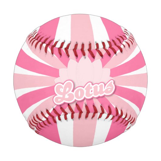 Balle De Baseball Lotus à fleur rose (Dos)