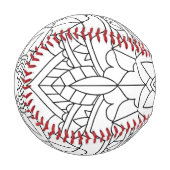 Balle De Baseball Lotus Flower Mandala (Devant Gauche)
