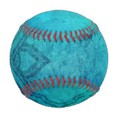 Balle De Baseball Lotus texturé bleu (Dos)