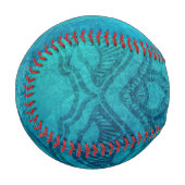 Balle De Baseball Lotus texturé bleu (Devant Gauche)