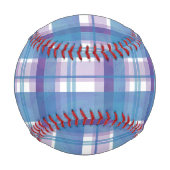 Balle De Baseball Madras Plaid Blue et Purple (Dos)
